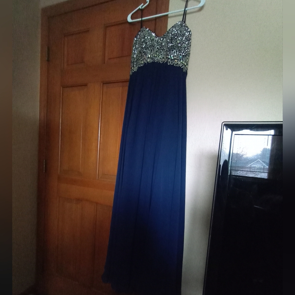 Elegant Navy Blue Women's Formal Dress Prom Gown